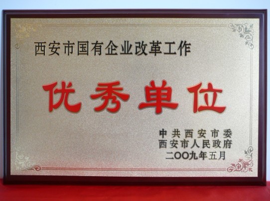 2009年5月，被西安市委、市政府評(píng)為西安市國企業(yè)改革工作優(yōu)秀單位